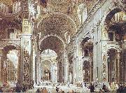 Giovanni Paolo Pannini St. Peter Basilica, from the entrance oil painting reproduction
